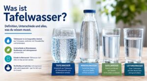 Tafelwasser Quellwasser Mineralwasser oder Leitungswasser